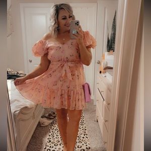 LoveShackFancy x Target Pink floral dress
